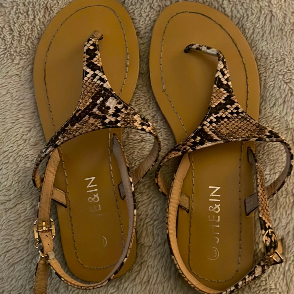 Animal print sandals